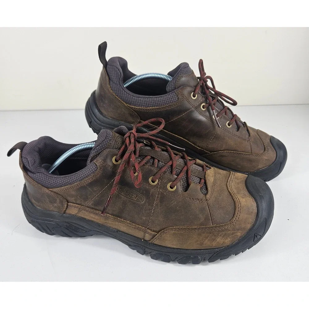 Keen Targhee III Oxford Mens 12 Wide Leather Hiking Walking Shoes Low Top Boots